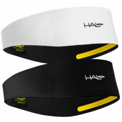 Halo Headband Sweatband Pullover, White and Black - 2 Pack