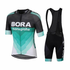 Men Cycling Short Sleeve Jersey Bib Shorts Suit Team Bike Uniform Asian size 3XL