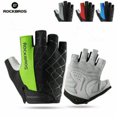 ROCKBROS Cycling Half Finger Short Gloves Shockproof Breathable MTB Bike Gloves