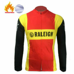 Mens Thermal Fleece / Polyester team Retro TI Raleigh cycling jersey Long sleeve
