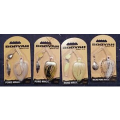 Lot of 4 Booyah Spinnerbait Fishing Lures 3/16 POND MAGIC SERIES