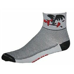 Gizmo Running Cycling Socks - Buzzard - Gray - Coolmax - Made in the USA!
