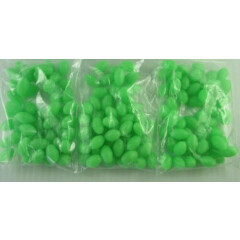 SUPERTACKLE 150 UV SOFT OVAL GLOW GREEN BEADS / For fishing rigging - 8mm /10 mm