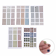 183pcs Fish Eye 0.39" 3D 4D 5D Holographic Lure Fish Eyes Fly Tying Jigs F~