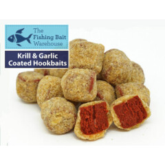 Krill & Garlic Coated Hookbaits, Drilled Coated Pellets, Carp Fishing, Barbel 