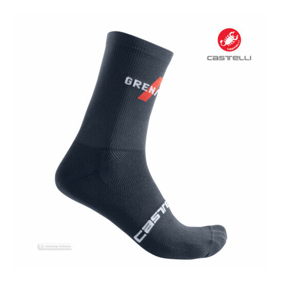 Castelli 2021 INEOS GRENADIERS Pro Team Free 12 Socks : BLUE - One Pair  image {1}