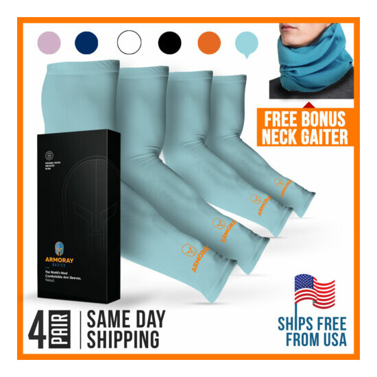 Basketball Arm Sleeves BLACK for Men Women Compression Sleeve Multi Color image {45}