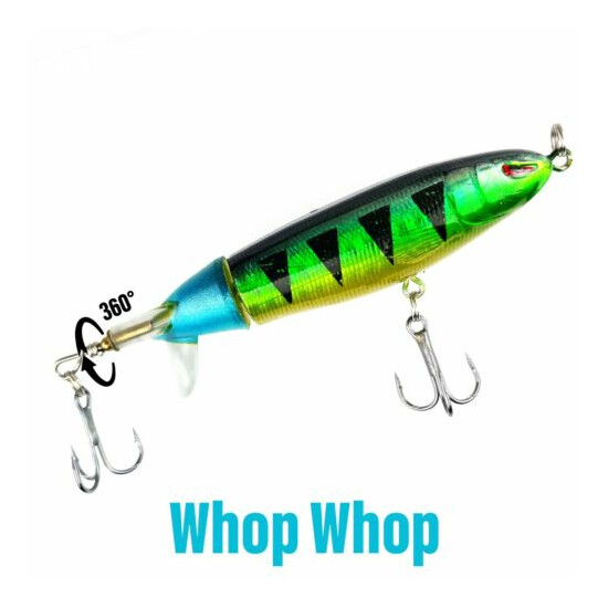 UFISH - Whopper Plopper Topwater Bass Fishing Lure, Rotating Tail Pike Bait image {5}