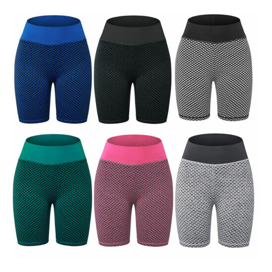Women's Multi Color Sexy Shorts Anti Cellulite Sexy Leggings Waisted Yoga Pants image {1}