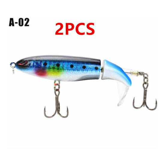 Whopper Plopper 90mm 15g Topwater Popper Fishing Lure Bait Hook Tackle - 8 color image {21}