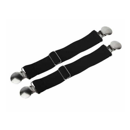 4PCS Motorcycle Pant Leg Clamps straps clips holder ryder Stirrups ADJUSTABLE image {5}