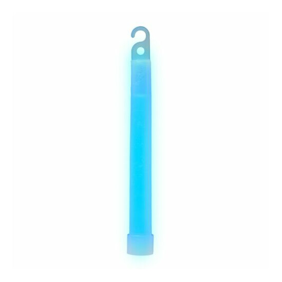 5 Blue Premium Large 6" Long Thick Glow Sticks Neon Party Light Festival Lures Thumb {3}