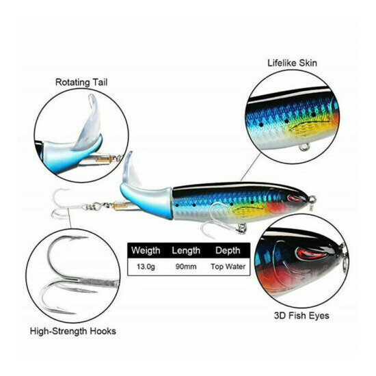Whopper Plopper 90mm 15g Topwater Popper Fishing Lure Bait Hook Tackle - 8 color image {5}