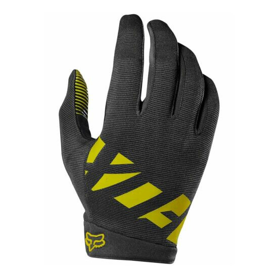 2020 Fox Black/Yellow Mens Ranger Gloves Racing Mountain Bike BMX MTX MTB image {1}