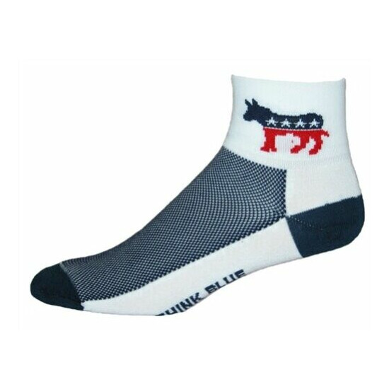 Gizmo Running Cycling Socks - Democrat - Coolmax - Made in the USA!  image {1}