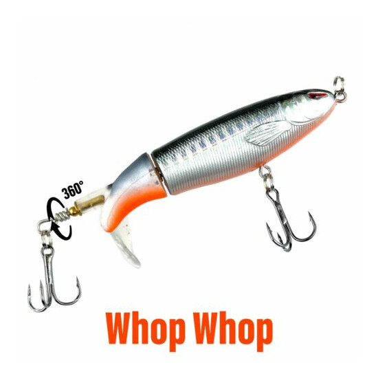 UFISH - Whopper Plopper Topwater Bass Fishing Lure, Rotating Tail Pike Bait image {6}