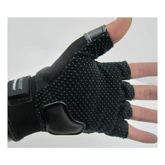 New Half Finger Motorcycle Bike Bicycle Riding Cycling Gloves Black M-L-XL image {3}
