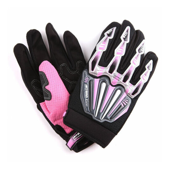 NEW Motorcycle Motocross MX ATV Dirt BMX Bike Racing Textile Gloves Pink XS-XXL Thumb {3}