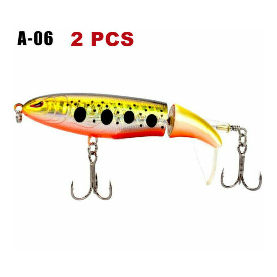 Whopper Plopper 90mm 15g Topwater Popper Fishing Lure Bait Hook Tackle - 8 color image {25}