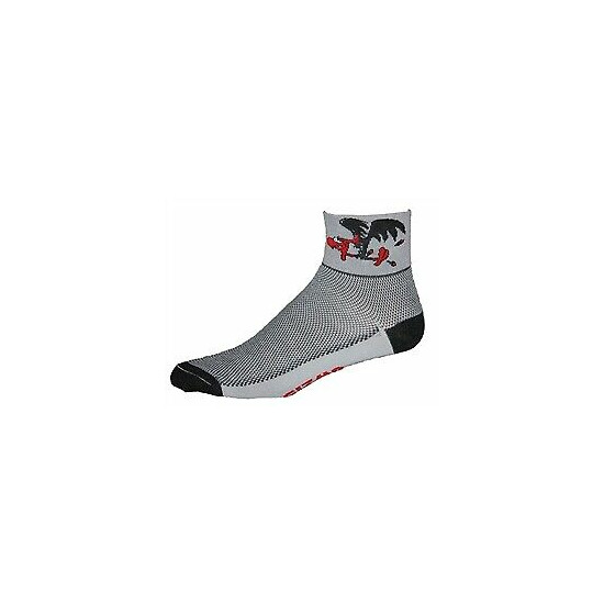 Gizmo Running Cycling Socks - Buzzard - Gray - Coolmax - Made in the USA! image {1}