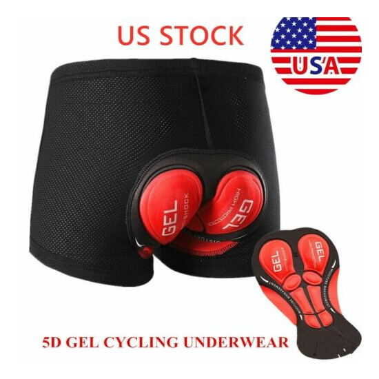 Cycling Shorts MTB Pro 5D Gel Padded Men's Bicycle road Bike Underwear image {1}