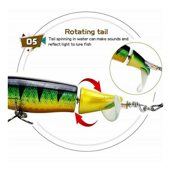 Whopper Plopper 90mm 15g Topwater Popper Fishing Lure Bait Hook Tackle - 8 color image {4}