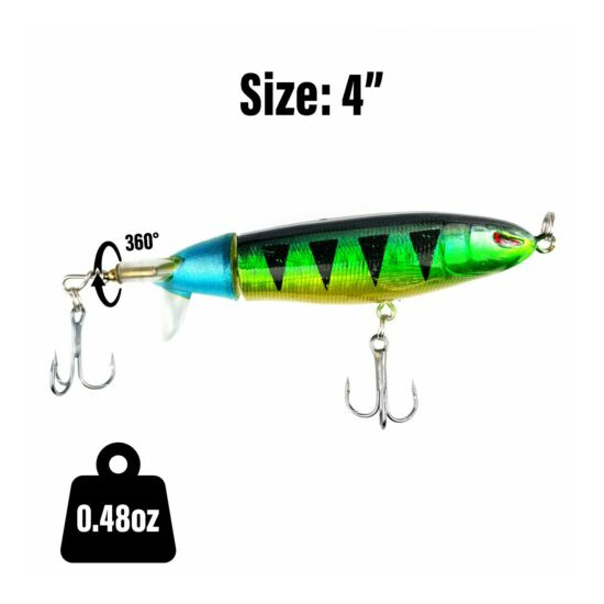 UFISH - Whopper Plopper Topwater Bass Fishing Lure, Rotating Tail Pike Bait image {11}