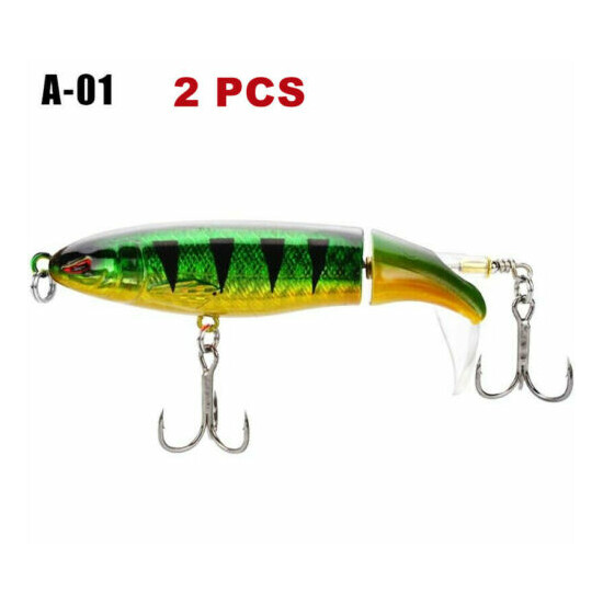 Whopper Plopper 90mm 15g Topwater Popper Fishing Lure Bait Hook Tackle - 8 color image {20}