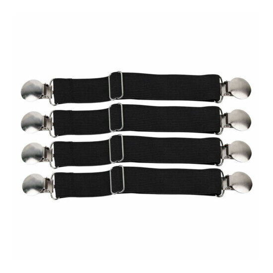 4PCS Motorcycle Pant Leg Clamps straps clips holder ryder Stirrups ADJUSTABLE image {1}