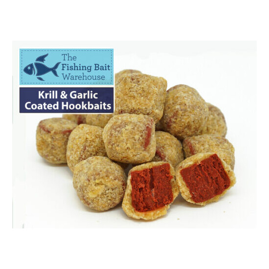 Krill & Garlic Coated Hookbaits, Drilled Coated Pellets, Carp Fishing, Barbel  image {1}