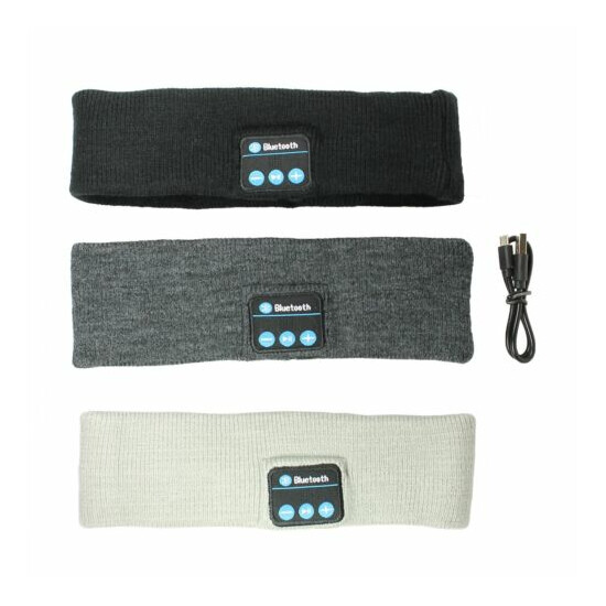 Wireless Bluetooth Sports Music Headband Headset Headphone Gym Sleep Head Band Thumb {3}