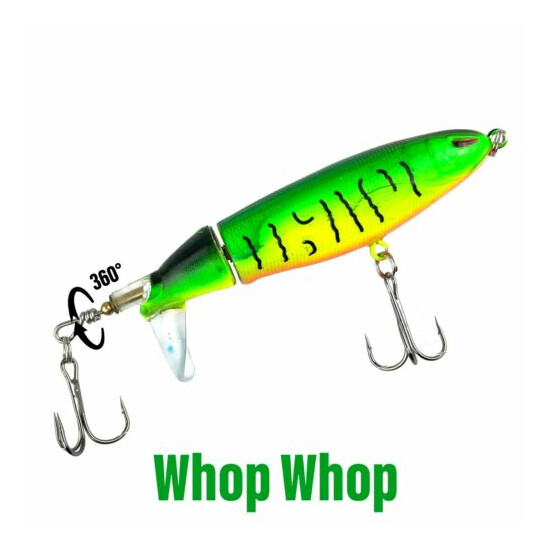 UFISH - Whopper Plopper Topwater Bass Fishing Lure, Rotating Tail Pike Bait image {8}