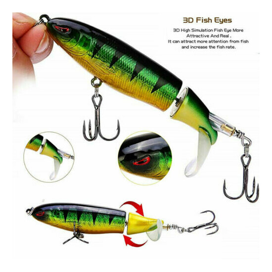 Whopper Plopper 90mm 15g Topwater Popper Fishing Lure Bait Hook Tackle - 8 color image {2}