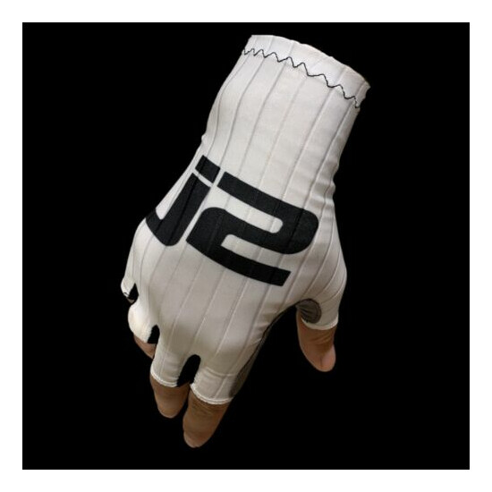 J2 Velosport Gel Lycra Cycling Gloves Sizes S-XL Black Or White Thumb {2}