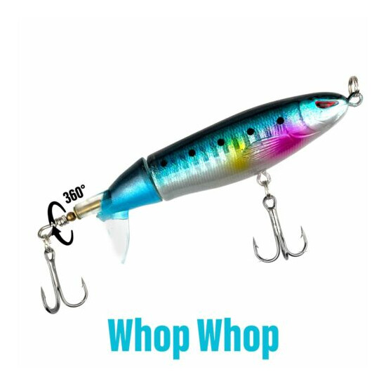 UFISH - Whopper Plopper Topwater Bass Fishing Lure, Rotating Tail Pike Bait image {7}