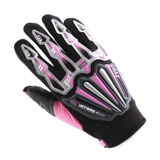 NEW Motorcycle Motocross MX ATV Dirt BMX Bike Racing Textile Gloves Pink XS-XXL image {1}